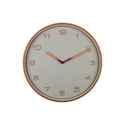Karlsson - Wandklok Lined Numbers - Helderoranje- Ø40cm Online