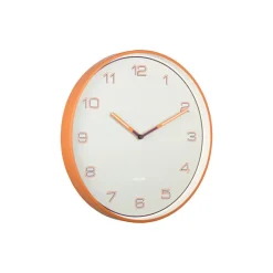 Karlsson - Wandklok Lined Numbers - Helderoranje- Ø40cm Online