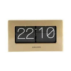 Karlsson - Wand/Tafelklok Boxed Flip - Verguld