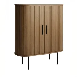 Giga Living Kast Donker Eikenhout - Incl Glazenrek - 118cm - Nola