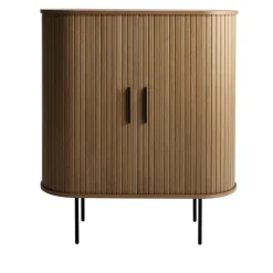 Giga Living Kast Donker Eikenhout - Incl Glazenrek - 118cm - Nola