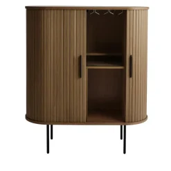 Giga Living Kast Donker Eikenhout - Incl Glazenrek - 118cm - Nola