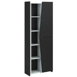 Leen Bakker Kast Levi - zwart - 181x67x28 cm Hot