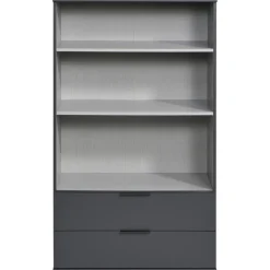 Leen Bakker Kast Lucca 2-deurs - grafietkleur - 140x81x40 cm Online