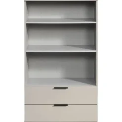 Leen Bakker Kast Lucca 2-deurs - greige - 140x81x40 cm Outlet