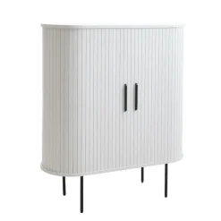 Giga Living Kast Metaal Eikenhout Wit - 100x40x118cm - Nola