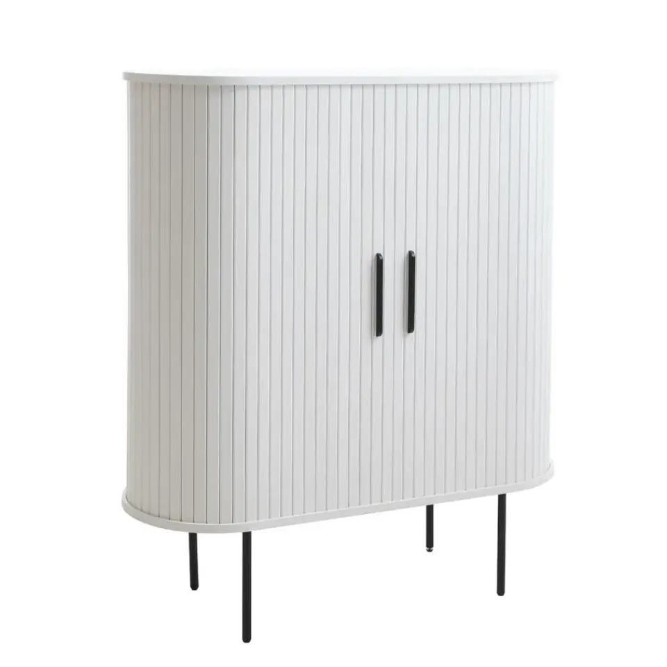 Giga Living Kast Metaal Eikenhout Wit - 100x40x118cm - Nola