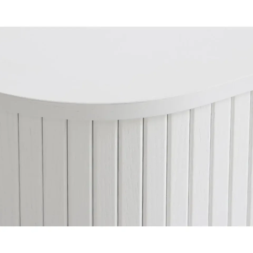 Giga Living Kast Metaal Eikenhout Wit - 100x40x118cm - Nola