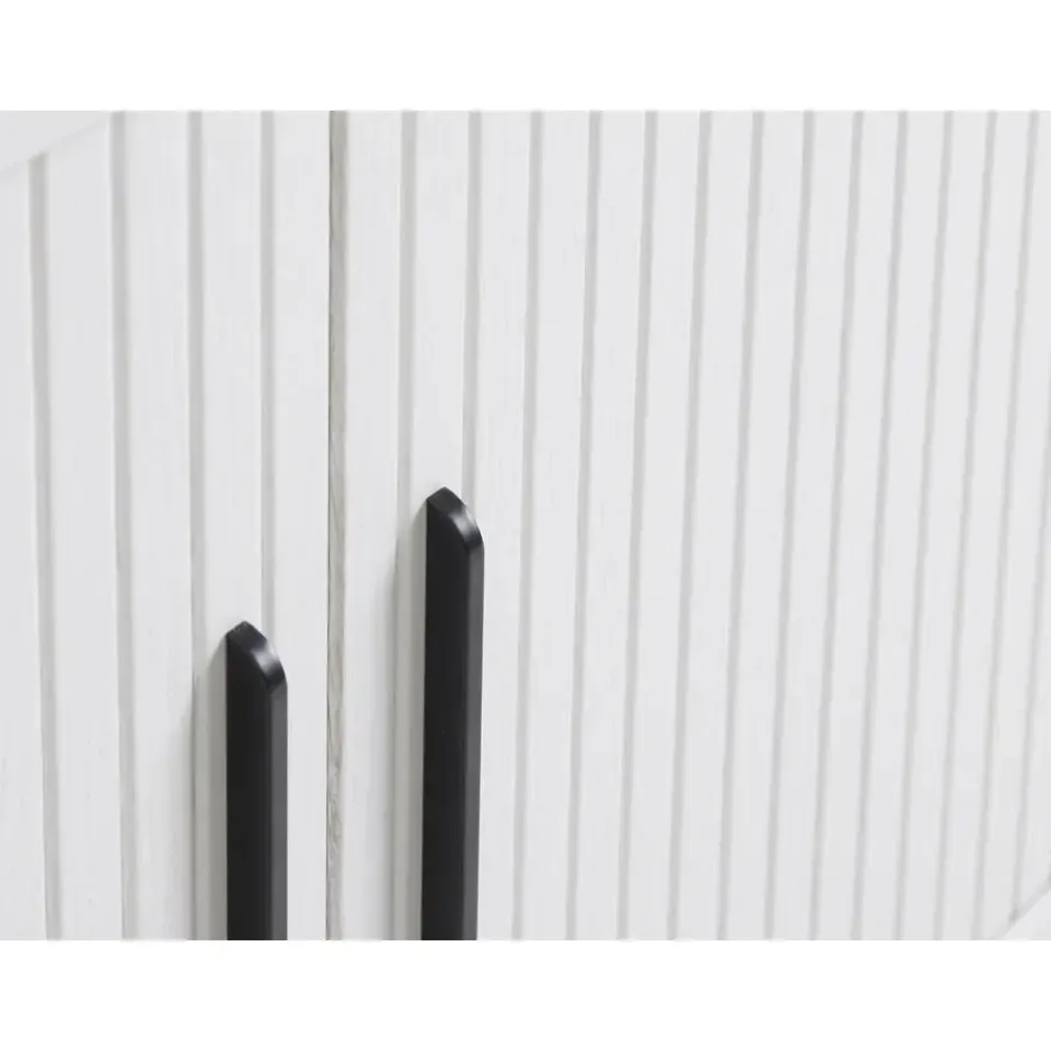 Giga Living Kast Metaal Eikenhout Wit - 100x40x118cm - Nola