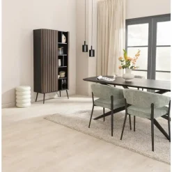 Leen Bakker Kast Patrick - walnoot - 180x90x40 cm