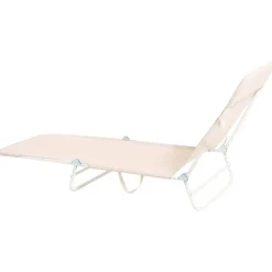 Leen Bakker KASTORIA - Ligstoel - Beige - Mesh Outlet