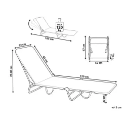 Leen Bakker KASTORIA - Ligstoel - Fuchsia - Mesh Best