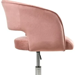 Leen Bakker KATONAH - Bureaustoel - Roze - Fluweel Outlet