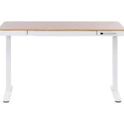 Beliani KENLY - Verstelbaar bureau - Wit - 120 cm - Vezelplaat Online