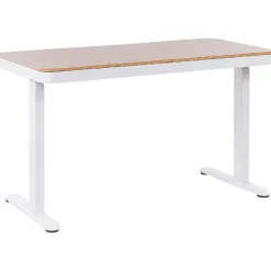 Beliani KENLY - Verstelbaar bureau - Wit - 120 cm - Vezelplaat Online