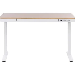 Beliani KENLY - Verstelbaar bureau - Wit - 120 cm - Vezelplaat Online