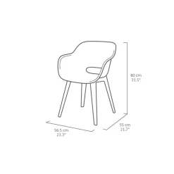Keter Akola Tuinstoelen - 2 stuks -56.5x55x80cm - Vintage Green Outlet