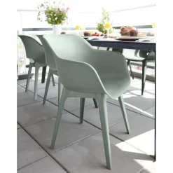 Keter Akola Tuinstoelen - 2 stuks -56.5x55x80cm - Vintage Green Outlet