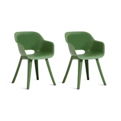 Keter Akola Tuinstoelen - 2 stuks -56.5x55x80cm - Olijf Groen Outlet