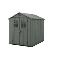 Merkloos Keter Darwin 68 Tuinhuis - dubbele deuren + ramen - 190x244x221 - Groen Discount