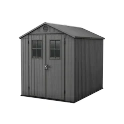 Keter Darwin 68 Tuinhuis - dubbele deuren + ramen - 190x244x221 cm - Grijs Discount