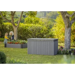 Keter Darwin Opbergbox - 570L - 142.5x65.5x78.2cm - Grijs Hot