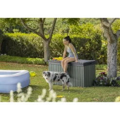 Keter Darwin Opbergbox - 570L - 142,5x65,5x78,2cm - Groen Online