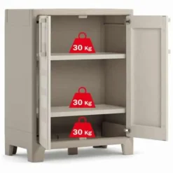 Keter Gulliver Lage Kast - 2 Planken - 80x44x100 cm - zand/beige Online