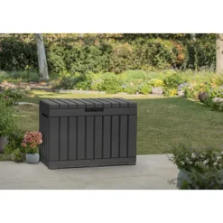 Keter Kentwood Opbergbox 190L - 82,3x45,7x57,7cm - Antraciet New