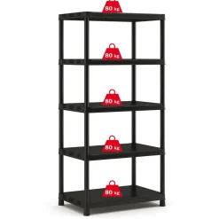 Keter Kunststof Stellingkast extra breed - 90x60x187cm - zwart Best
