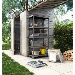 Keter Kunststof Stellingkast Tribac - Opbergrek - 90x45x182cm - zwart Sale