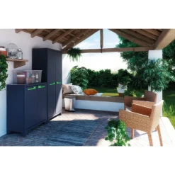 Keter Moby lage kast - 2 planken - 80x44x100 cm - Antraciet New