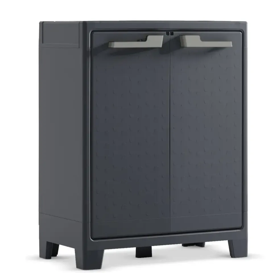 Keter Moby lage kast - 2 planken - 80x44x100 cm - Antraciet New