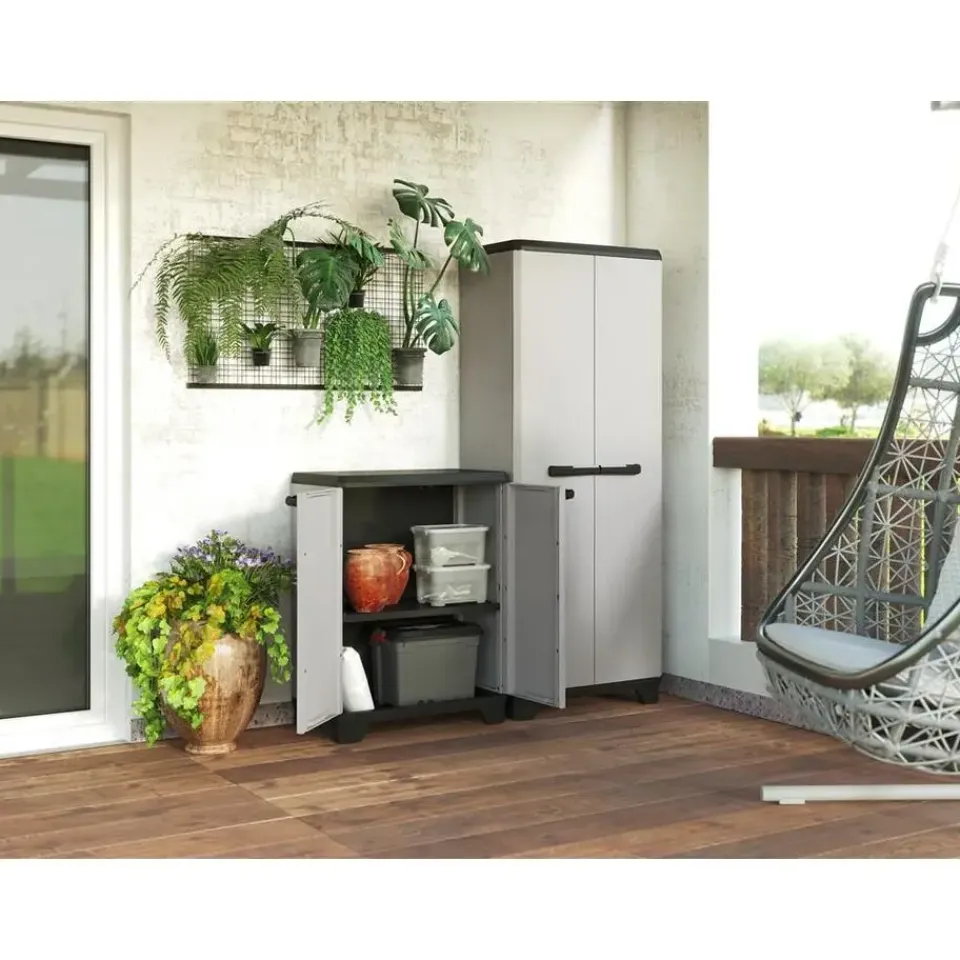 Keter Planet Lage Kast - 1 plank - 68x39x90cm - Grijs/Zwart