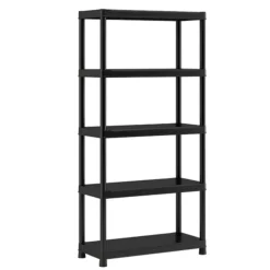 Keter Plus Shelf 90/5 - 5 Planken - 90x40x182cm - Zwart New