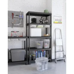 Keter Plus Shelf 90/5 - 5 Planken - 90x40x182cm - Zwart New