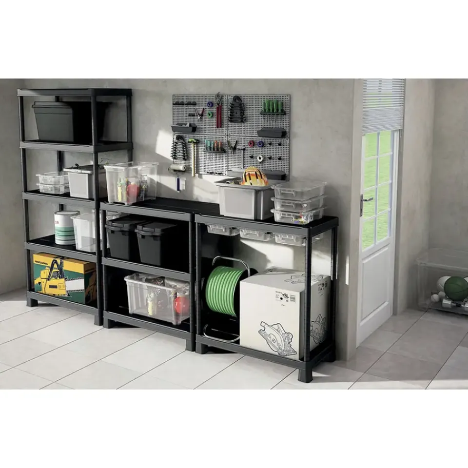 Keter Plus Shelf 90/5 - 5 Planken - 90x40x182cm - Zwart New