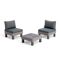 Keter Signature Elements Balkonset 2 personen - met groene kussens - Cappuccino Best