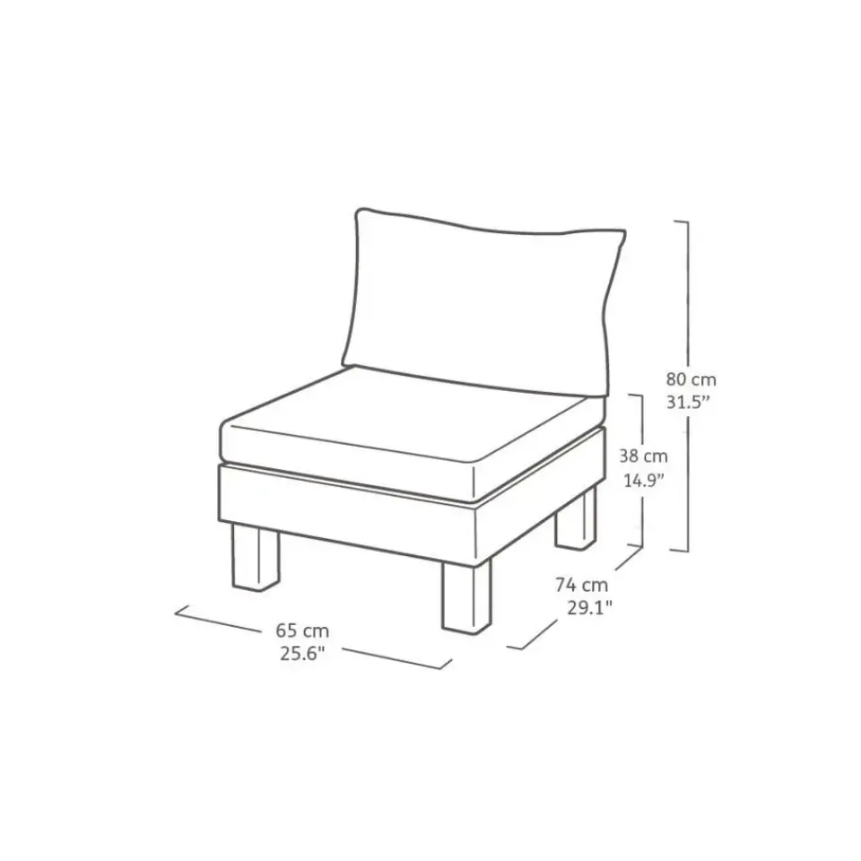 Keter Signature Elements Tuinstoel - met groene kussens - Cappuccino/Ashwood Sale