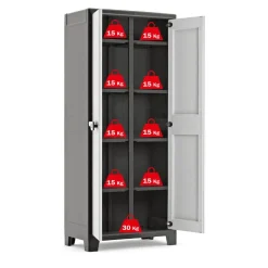 Keter Titan Opbergkast hoog - Multispace - tuinkast - 8 planken Outlet