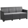 Keter 3-zits loungebank Emma - antraciet - 74xx163x74 cm Online