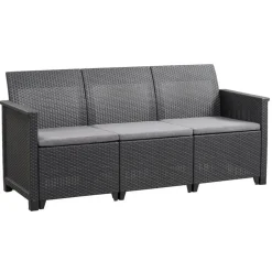 Keter 3-zits loungebank Emma - antraciet - 74xx163x74 cm Online