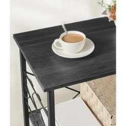 Merkloos Keukentrolley - Serveerwagen - Keukentrolley op Wieltjes - 89 x 60 x 40 - Zwart Outlet