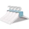 ACAZA Kinder Kledinghangers in Hout - 20 Stuks voor Kleuters - 360° Haak - Wit Hot