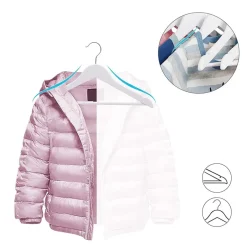 ACAZA Kinder Kledinghangers in Hout - 20 Stuks voor Kleuters - 360° Haak - Wit Hot