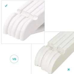 ACAZA Kinder Kledinghangers in Hout - 20 Stuks voor Kleuters - 360° Haak - Wit Hot