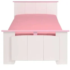 Leen Bakker Kinderbed Kiki - wit/roze - 90x200 cm Hot