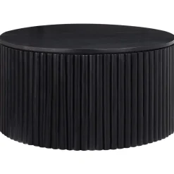 Beliani KIRKWOOD - Salontafel - Zwart - Mangohout Outlet