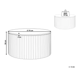 Beliani KIRKWOOD - Salontafel - Zwart - Mangohout Outlet
