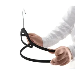 Merkloos Kledinghangers - antislip - 20 stuks - zwart Outlet